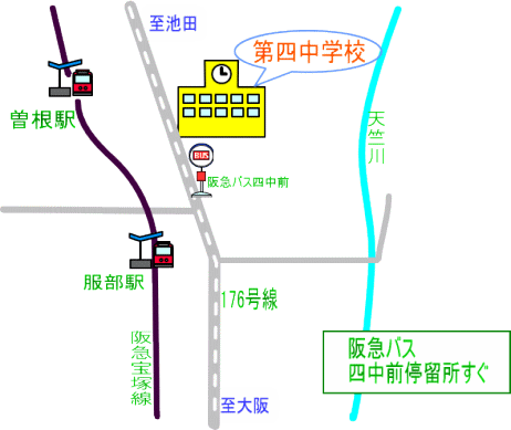 学校周辺の地図