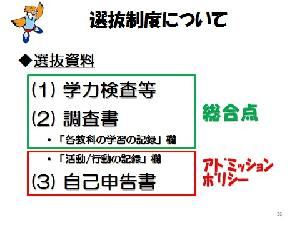 選抜制度について