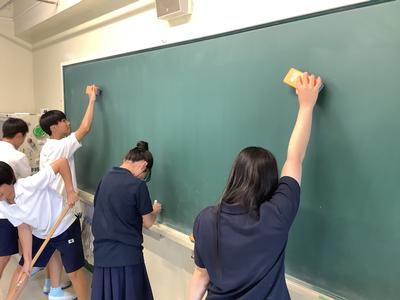 黒板掃除