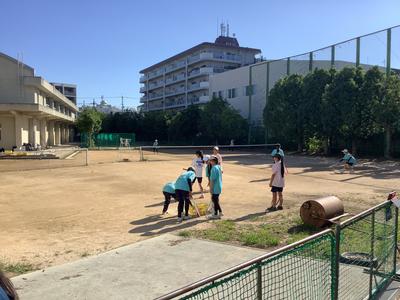 女子テニス 練習風景