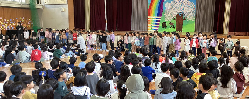 1年生からのお礼のようす
