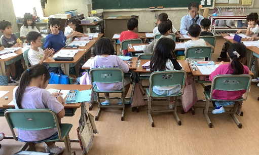 1年生国語の授業のようす