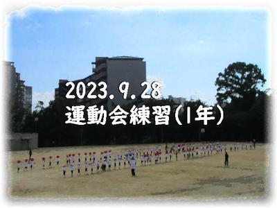 運動会練習と学生ボランティア