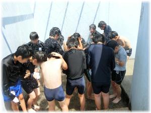 体操して、シャワー浴びて