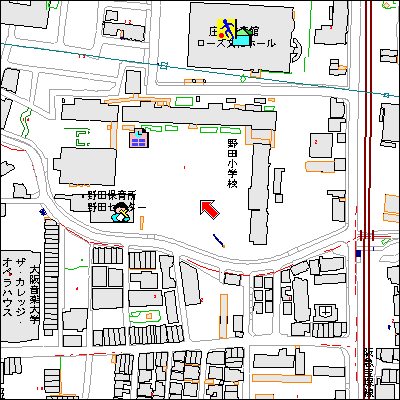 学校付近の地図