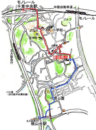 新田南小への道