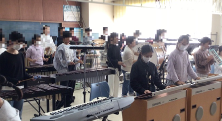 音楽発表練習のようす