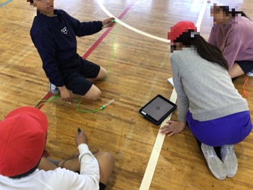 タブレットで確認するようす