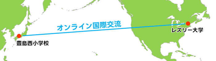 豊島西小学校　レズリー大学　国際交流