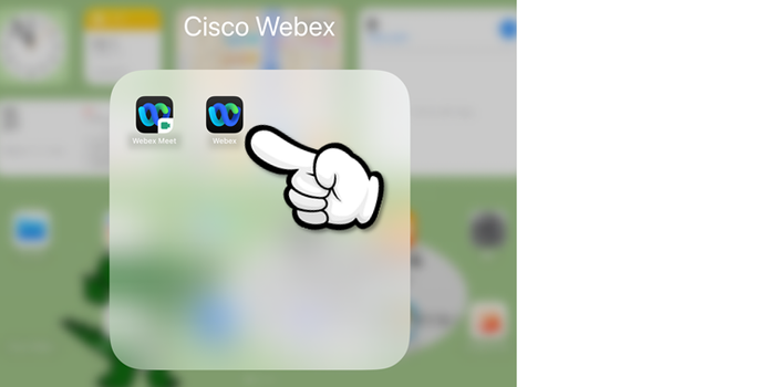 Cisco WebexフォルダにあるWebexをお使いください。